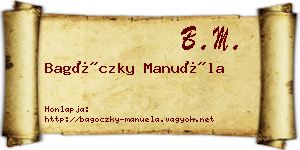 Bagóczky Manuéla névjegykártya